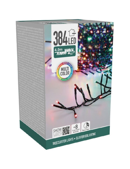 Treecluster Kerstboomverlichting - 384led - multicolor