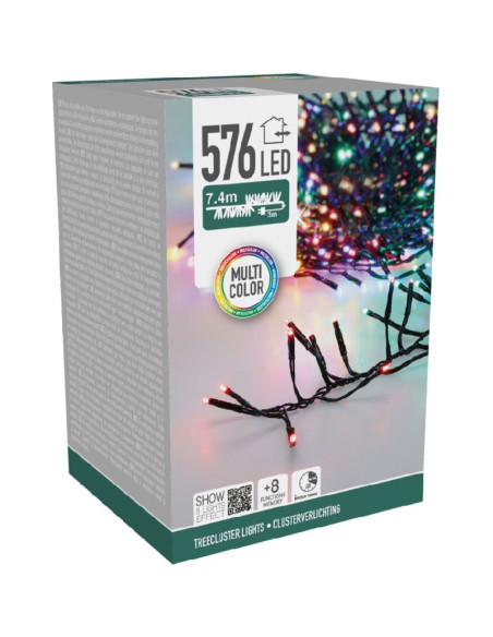 Treecluster Kerstboomverlichting - 576led - multicolor