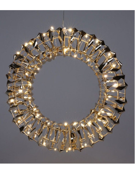Verlichte Krans - Goud - 30 cm - 50 led
