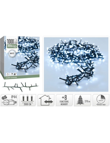 Microcluster - 1000 led - 20m - wit - Timer -...
