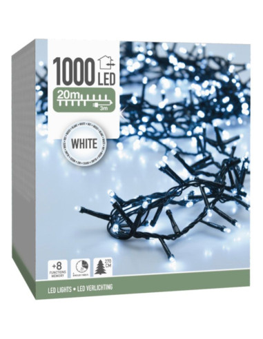 Microcluster - 1000 led - 20m - wit - Timer -...