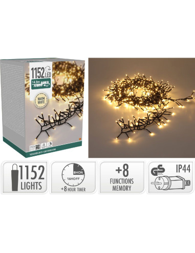 Treecluster Kerstboomverlichting - 1152led -...