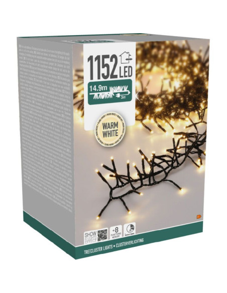 Treecluster Kerstboomverlichting - 1152led - warm wit