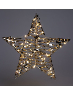 Verlichte Kerstster - Goud - 40 cm - 60 led