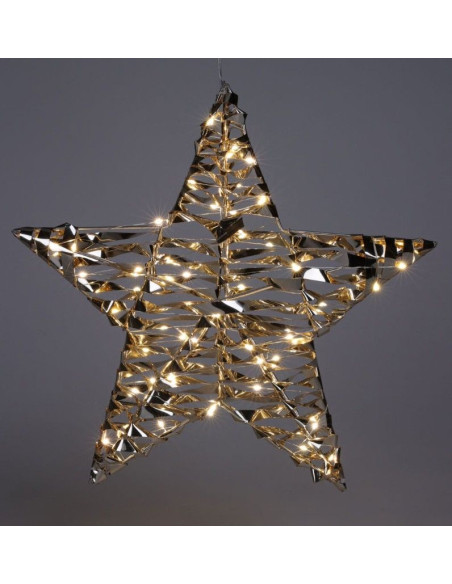 Verlichte Kerstster - Goud - 40 cm - 60 led