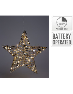 Verlichte Kerstster - Goud - 40 cm - 60 led 2