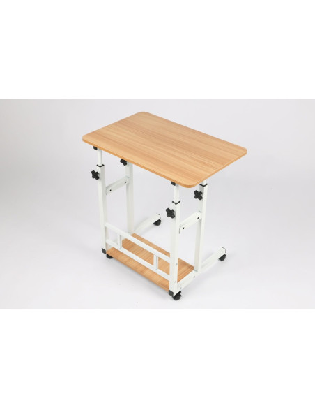 Ceruzo Laptoptafel - Verrijdbare Bedtafel - Verstelbaar in Hoogte 85cm - Tafelblad 80x40cm