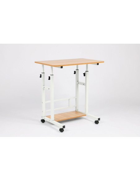 Ceruzo Laptoptafel - Verrijdbare Bedtafel - Verstelbaar in Hoogte 85cm - Tafelblad 80x40cm