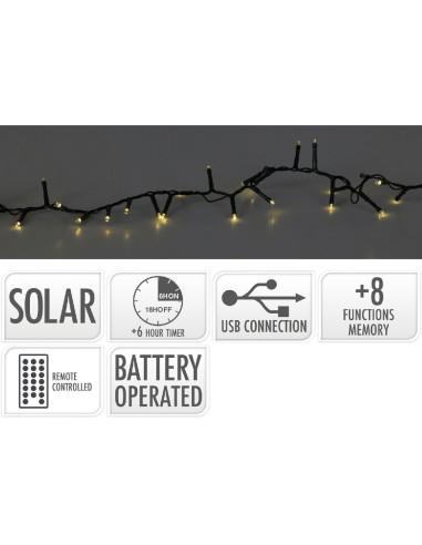 Solar Cluster Verlichting - 11 meter - 560 led...
