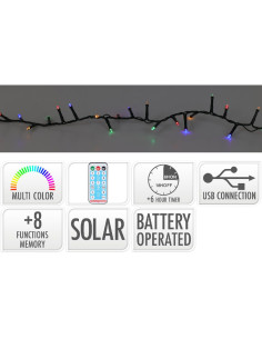 Solar Led Verlichting - 10.5 meter - 240 led - Multicolor...
