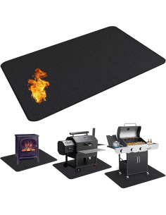 Ceruzo Hittebestendige Vloermat - 160x90 cm - voor BBQ -...