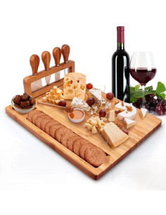 Ceruzo Borrelplank - Kaasplank met Kaasmesjes - Extra Groot