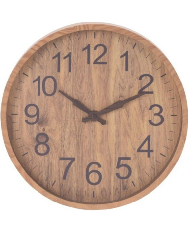 Wandklok - Lichtbruin - Houtlook - 30cm