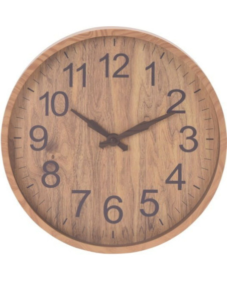 Wandklok - Lichtbruin - Houtlook - 30cm