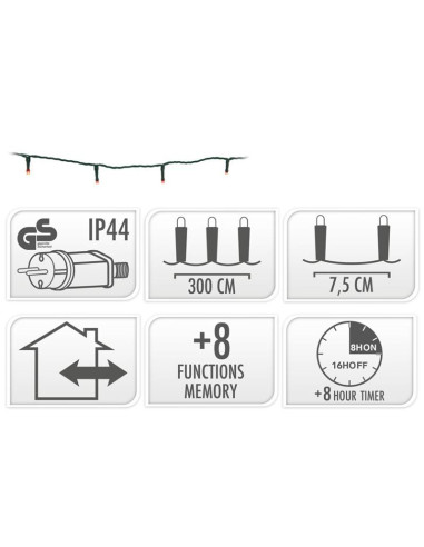 Kerstverlichting 40 led- 3m - three tone...