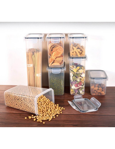 Ceruzo Bewaardozen - 7 Voorraaddozen met Deksel