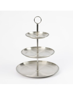 Ceruzo Etagere - 3 laags - RVS - D33 x H34 cm
