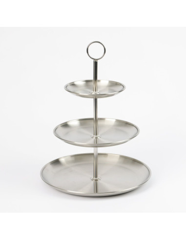 Ceruzo Etagere - 3 laags - RVS - D33 x H34 cm