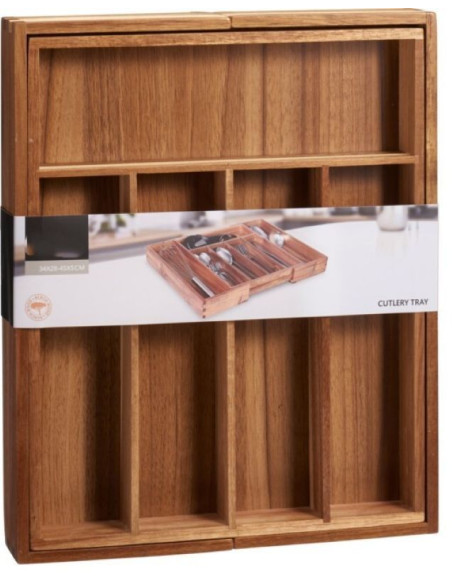 Bestekbak Acacia - Uitschuifbaar