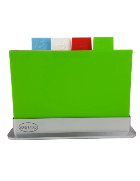 Ceruzo Index Snijplankenset - 4 stuks met Houder