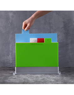 Ceruzo Index Snijplankenset - 4 stuks met Houder 2