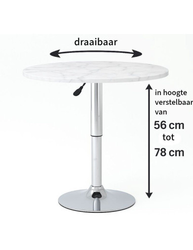 Ceruzo Bijzettafel - Theetafel - Ovaal - Hoogte...