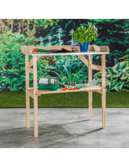 Houten Oppottafel - 78 x 37 x 82 cm