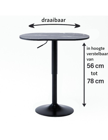 Ceruzo Bijzettafel - Theetafel - Ovaal - Hoogte...