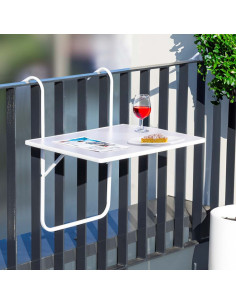 Balkontafel 60x40 - Wit