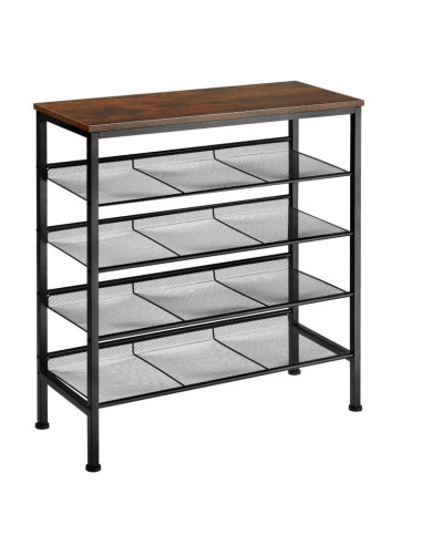 Ceruzo Schoenenrek - Hout - Metaal - 76x30x86 cm