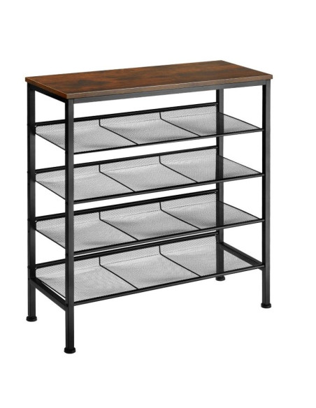 Ceruzo Schoenenrek - Hout - Metaal - 76x30x86 cm