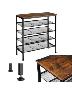 Ceruzo Schoenenrek - Hout - Metaal - 76x30x86 cm 2