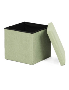 Ceruzo Poef - Groen - 38x38x38 cm - Opvouwbaar - Hocker...