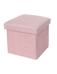 Ceruzo Poef - Roze - 38x38x38 cm - Opvouwbaar - Hocker...