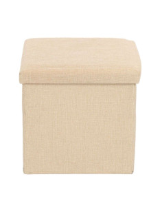 Ceruzo Poef - Beige - 38x38x38 cm - Opvouwbaar - Hocker...