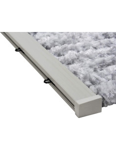 Vliegengordijn - Kattenstaart - 90x200cm - grijs/wit 2