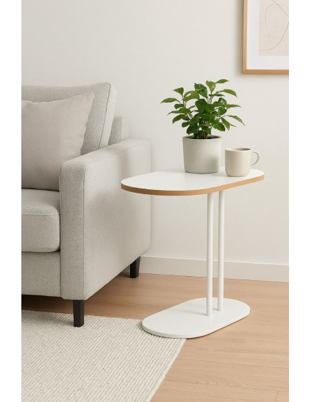 Ceruzo Bijzettafel - Wit - 58x34x60
