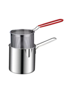 Ceruzo Mini Frituurpan met Mandje - 1.2L - geschikt voor gas