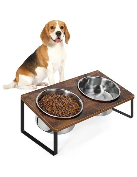 Ceruzo Dubbele Voerbak met Standaard - 40x20x16 cm