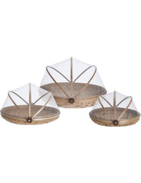 Vliegenkap - bamboe - set van 3