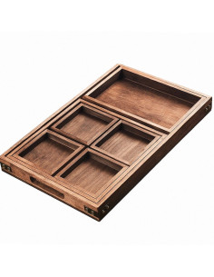 Ceruzo Dienbladen - set van 7 - Paulowniahout