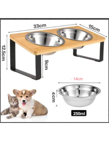 Ceruzo Dubbele Voerbak voor Huisdieren