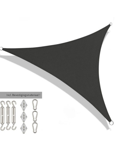 Schaduwdoek driehoek 3.6x3.6x3.6 - incl....