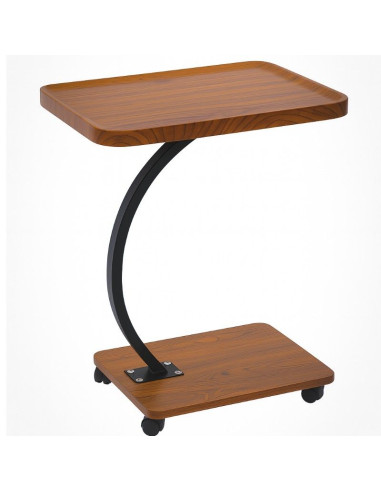 Ceruzo Bijzettafel met Wieltjes - C-Shape