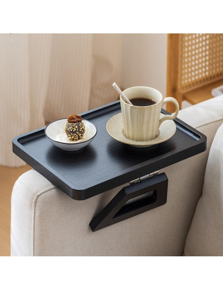 Ceruzo Armleuning Dienblad - Zwart - 33x24 cm