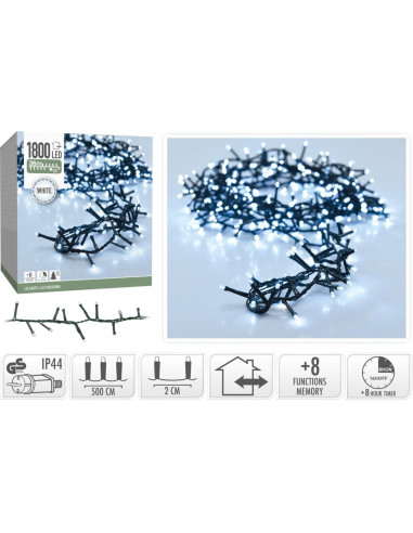 Microcluster - 1800 led - 36m - Wit - Timer -...