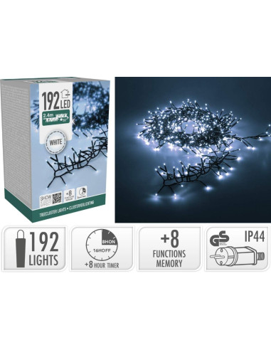 Treecluster Kerstboomverlichting - 192led - Wit