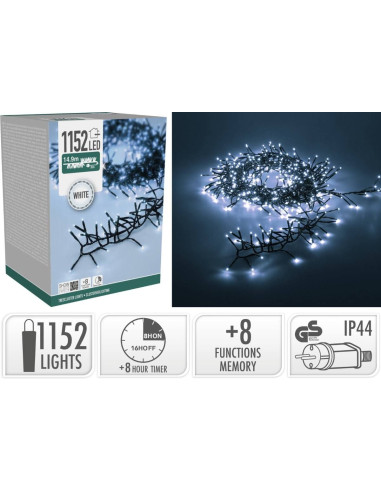 Treecluster Kerstboomverlichting - 1152led - Wit