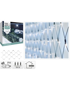 Netverlichting 320 LED's - 300x150 cm - Wit - groen snoer