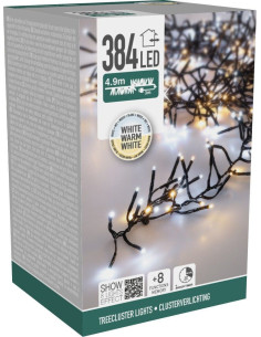 Treecluster Kerstboomverlichting - 384led - TwoTone